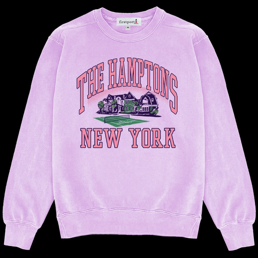 Firstport - The Hamptons, NY Crewneck Sweatshirt - Sz S - Orchid - Never Worn!